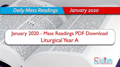 Now access daily catholic mass readings at your fingertips. Download Mass Readings - January 2020 - Catholic Gallery