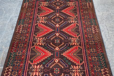 Vintage Afghan Baluchi Tribal Handmade Wool Rug Decorative Etsy
