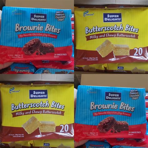 Super Delights Bites Sulit Pack Brownie Butterscotch 20 Snack