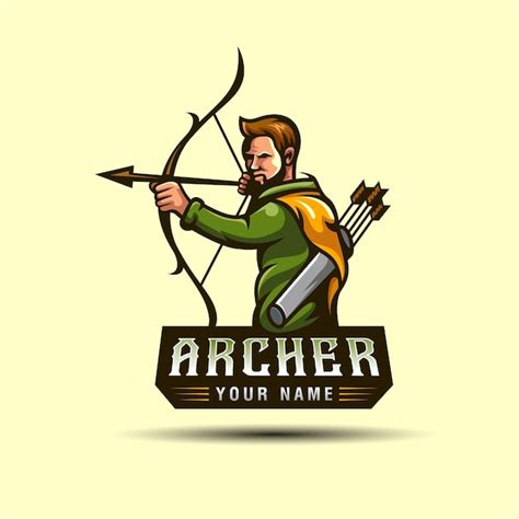 Premium Vector Mascot Or Character Logos Of Archer Hunting In The