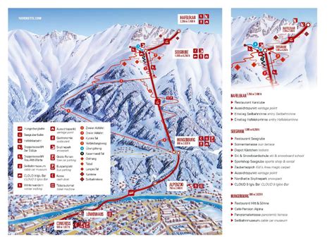 Large Detailed Piste Map Of Nordkette Innsbruck Ski Resort Tyrol