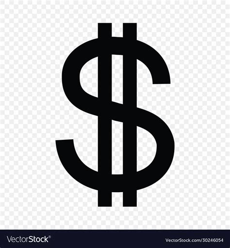 Dollar Sign Currency Symbol Royalty Free Vector Image
