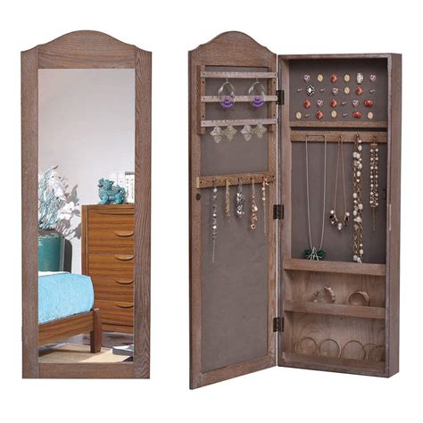 Giantex Jewelry Armoire Cabinet Walldoor Mounted With