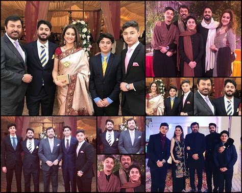 legend nauman ijaz with his wife and handsome sons at a wedding event health fashion