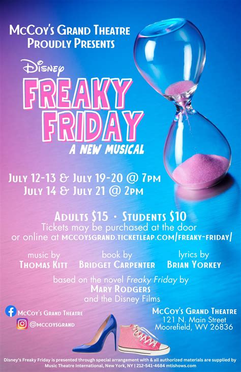 Tickets for Disney's Freaky Friday! in Moorefield from TicketLeap
