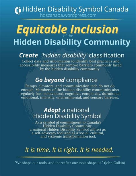 Infographics Hidden Disability Symbol Canada Hdsc