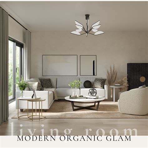 modern organic glam living room alana frailey interior design