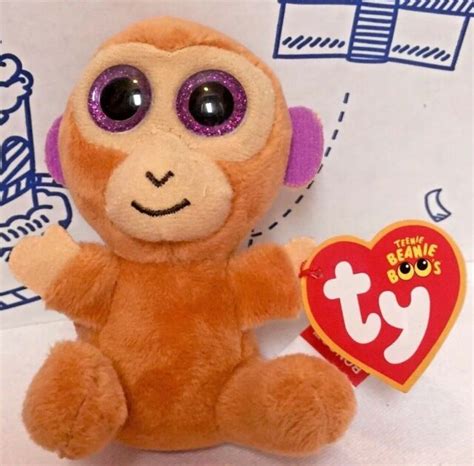 New Mcdonalds Ty Teenie Beanie Boos Bongo 6 Monkey Happy Meal Toy