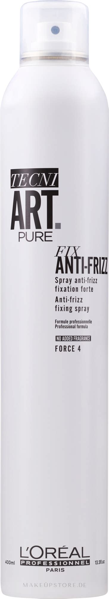 Loreal Professionnel Tecniart Pure Fix Anti Frizz No Fragrance Force 4 Anti Frizz Haarspray