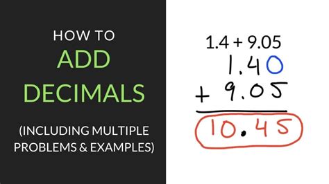 How To Add Decimals Examples Worksheet And Definition