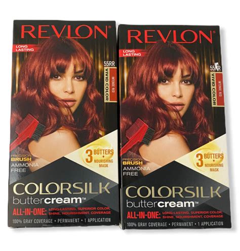 Revlon Colorsilk Buttercream 55rr Intense Red Permanent Hair Color 2 Ebay