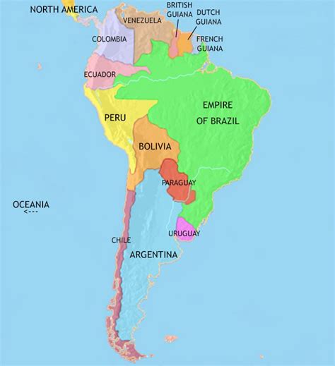 Swiftmaps South America Wall Map Geopolitical Edition World Map Blank