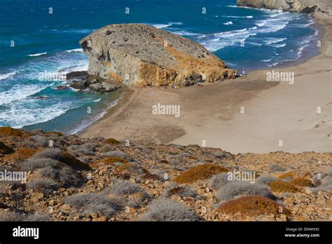 Cabo De Gata Monsul Playa Reserva De La Biosfera El Parque Natural