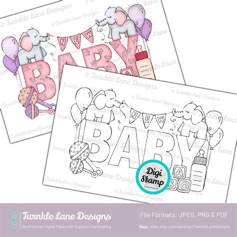 Unique personalized newborn baby my first christmas gift for boys and girl, mom and dad, grandparents and godparents. New Baby, Digi Stamp, Lettering, Bunting, Baby Clipart ...