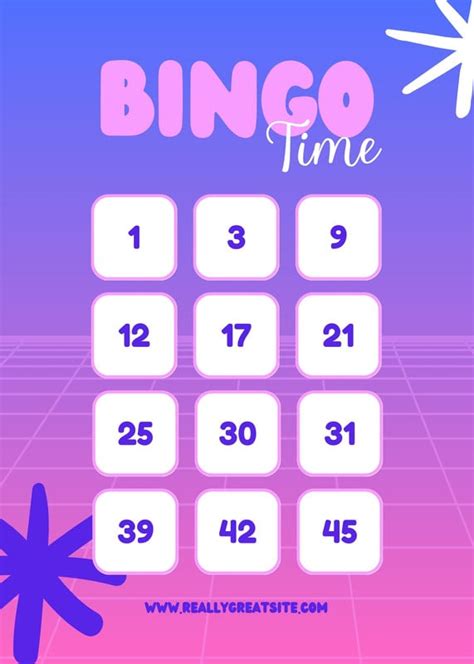 Edit This Simple 3x3 Bingo Card Ready Made Template 42 Off