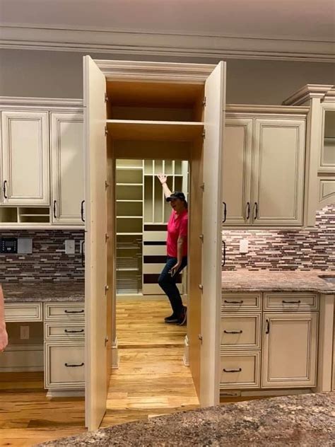 Storing food in the kitchen pantry takes several considerations. Walk in pantry in 2020 | Kitchen pantry doors, Hidden ...