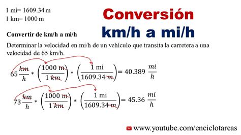 Kilometers to meters conversion calculator, conversion table and how to convert. Convertir de km/h a mi/h - YouTube