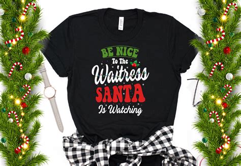 Christmas Waitress T Shirt Funny Xmas Graphic By Bipulb801 · Creative