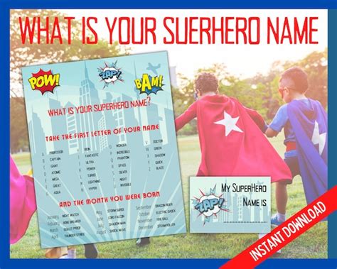 What Is Your Superhero Name Whats Your Super Hero Name Superhero