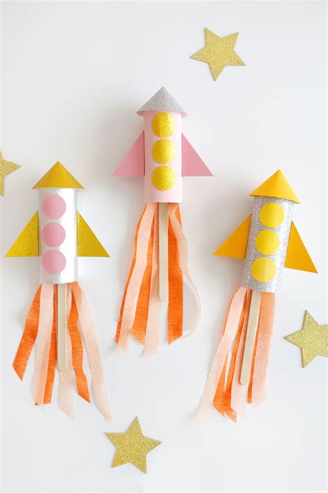 Make A Paper Rocket Ship With Cardboard Toilet Paper Roll