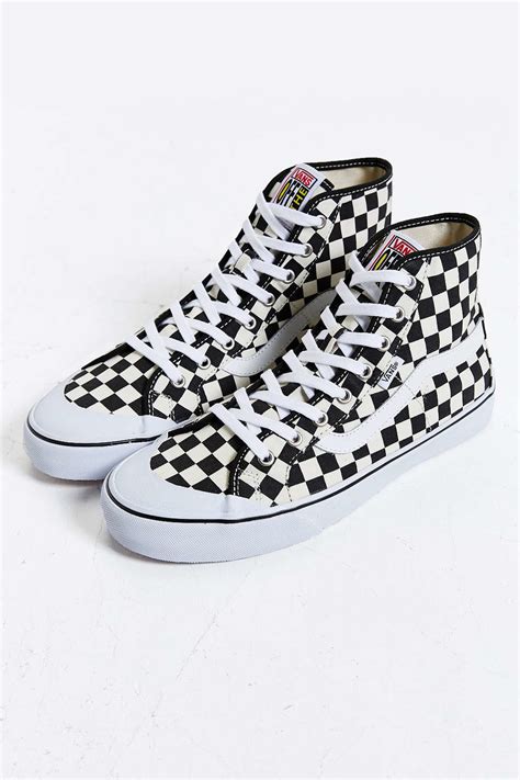 Also set sale alerts and shop exclusive offers only on shopstyle. Lyst - Vans Black Ball Hi Sf Checkered Sneaker in White ...