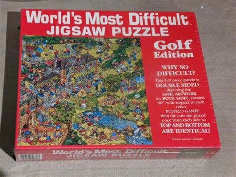 Vintage Worlds Most Difficult Jigsaw Puzzle Golf Edition Sealed 529