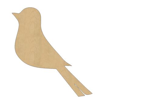 Bird Cutout Shape Laser Cut Unfinished Wood Shapes Craft