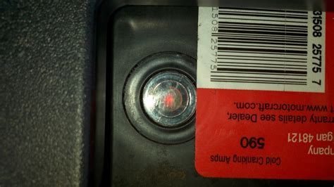 Motorcraft Battery Red Indicator Battery Is Dying