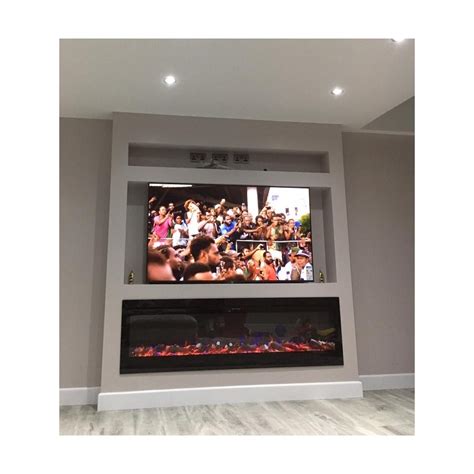 2023 New Premium Product 72inch Black Wall Mounted Electric Fire