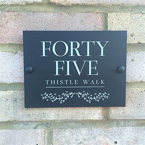 Modern House Sign Personalised For Your Door And Home Unique Matt Black Or White Acrylic