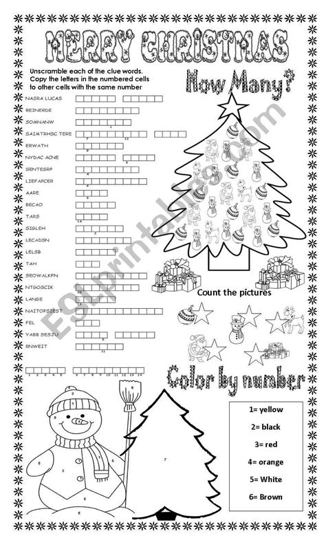 Christmas worksheets are a great way to add some fun to a rather boring looking worksheet. MERRY CHRISTMAS (3 DIFFERENT ACTIVITIES) - ESL worksheet by lupiscasu