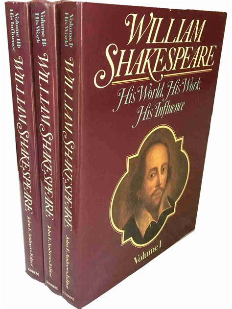 Buy William Shakespeare His World His Work His Influence 3 Volume