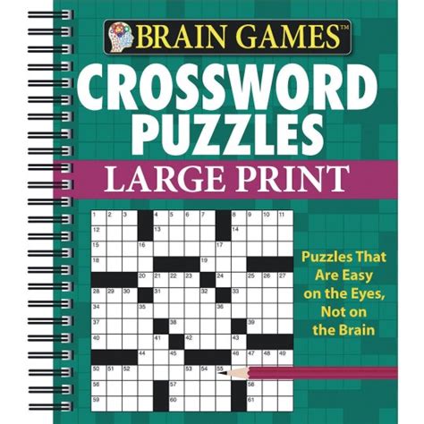 Buy Brain Games™ Large Print Crosswords Green Cover At Sands Worldwide