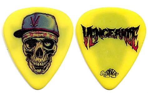 Avenged Sevenfold Guitar Pick Zacky Vengeance 2008 Tour A7x Yellow