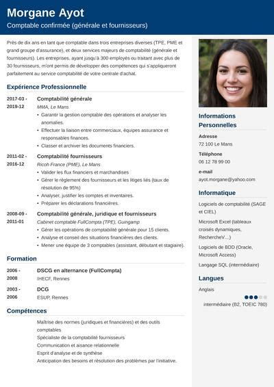 Modele cv comptable gratuit word