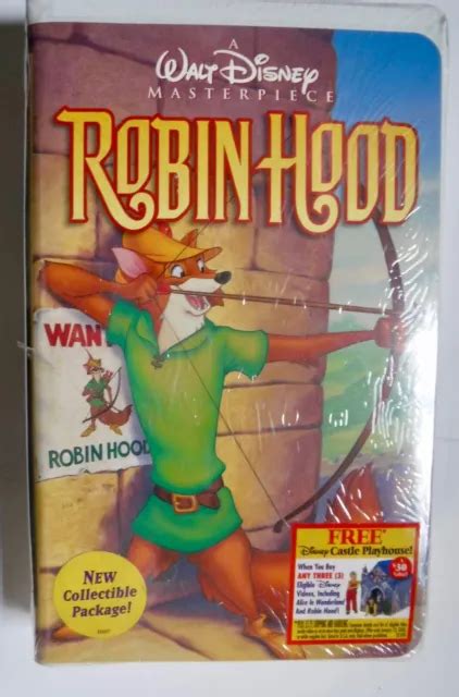 Walt Disney Masterpiece Robin Hood Vhs Brand New Factory Sealed