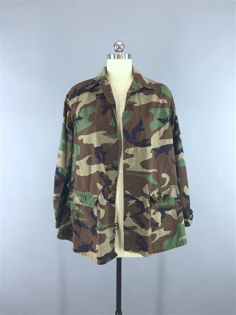 Embroidered Us Army Camouflage Jacket Womens Military Coat