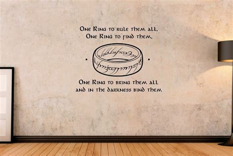 Lord Of The Rings One Ring To Rule Them All Wall Art Decal Sticker Ebay