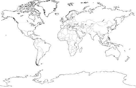 Free Printable World Maps Printable Outline Map Of The World Lucian