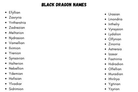 Dragoness Names