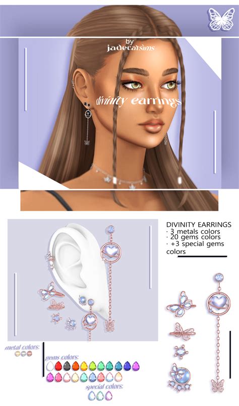 Divinity Earrings Sims 4 Piercings Sims 4 Collections Sims 4 Cc Packs