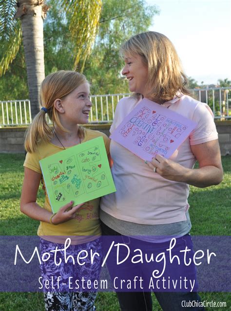 Motherdaughter Self Esteem Craft Activity Idea Club Chica Circle Where Crafty Is Contagious