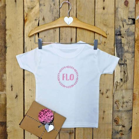 Personalised Baby Girl Name Child T Shirt By Allihopats On Etsy