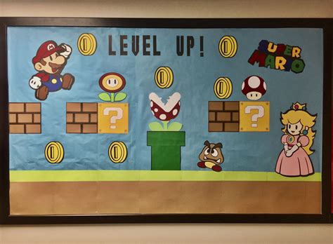 Paper Mario Level Up Bulletin Board Up Bulletin Board School Diy