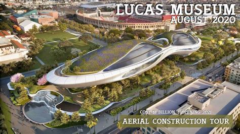 George Lucas Museum Aerial Update Next To La Coliseum August 20 Youtube