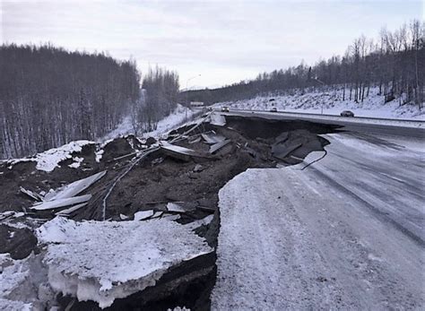 Alaska Earthquake Damage Following 1000 Aftershocks