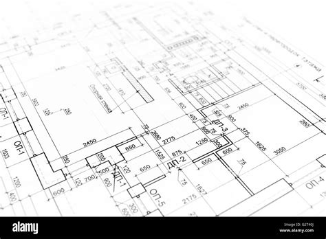 House Building Construction Plan As Background Blueprints Series Stock