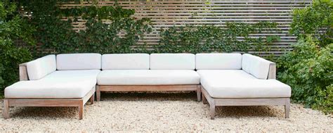 Sapele Wood Outdoor Sectional Sofa Homenature