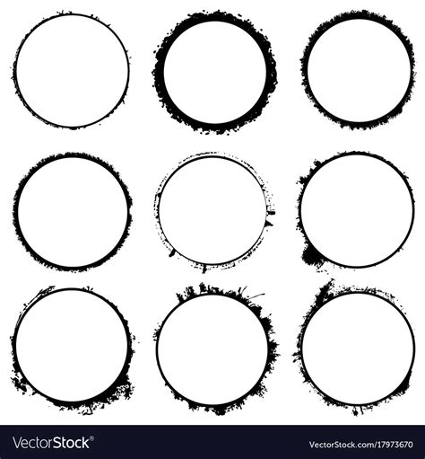 Circular Frames Set Royalty Free Vector Image Vectorstock