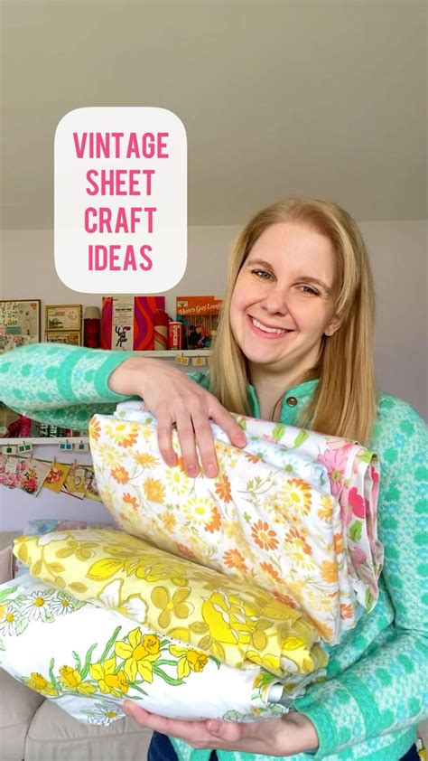 Vintage Sheet Fabric Craft And Sewing Ideas Sewing Projects Thrift